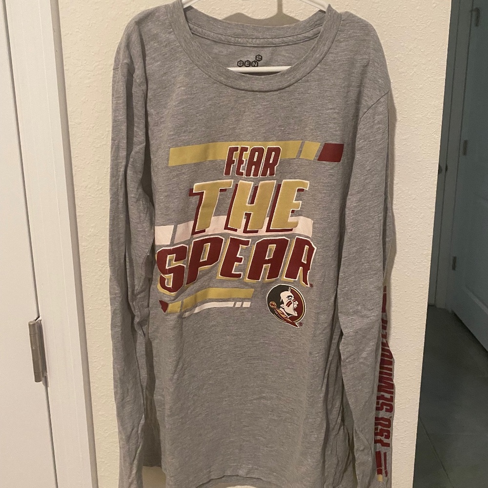 Long Sleeve FSU “Fear the Spear” T-Shirt | Youth Size L 14/16